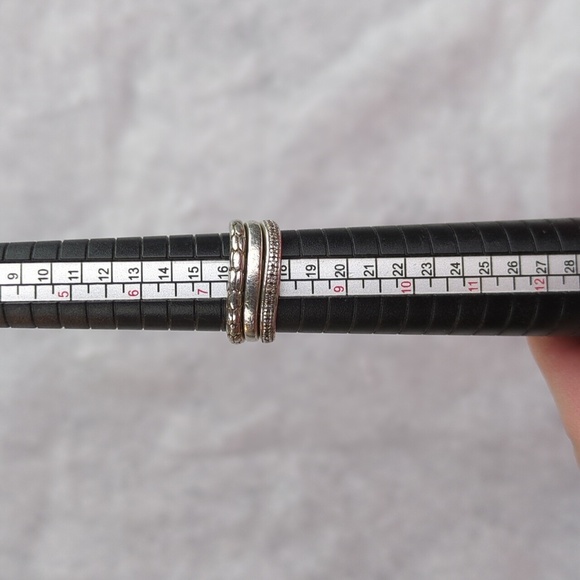 Clyde Duneier 925 Silver Stacked Rings, Set of Three. - Picture 7 of 7